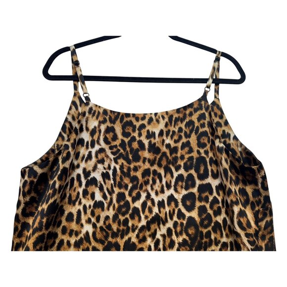 Chicos Womens Sleeveless Going Out Cami Top Blouse Size 12/14 Leopard Print - Picture 11 of 11